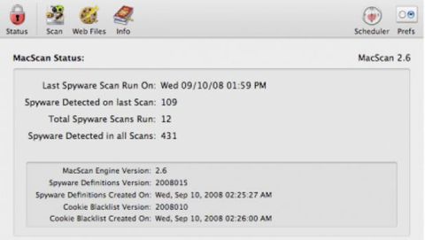 MacScan 2.6.1 individua spyware e trojan per Mac OS X