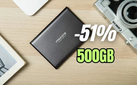 Hard disk esterno sottile e resistente da 500GB ad un prezzaccio