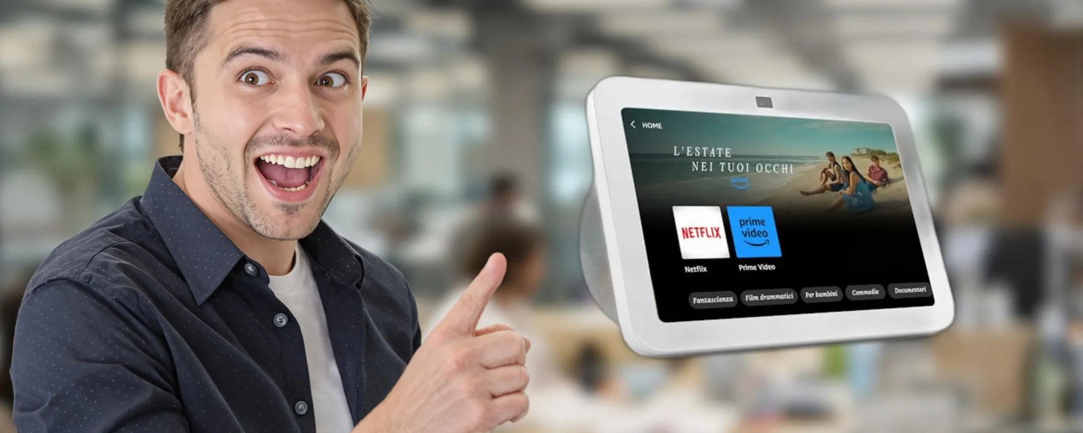Scopri l'Echo Show 8: tecnologia smart e sostenibilità in offerta!