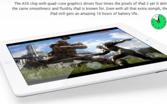 Nuovo iPad stessa autonomia con il doppio della batteria