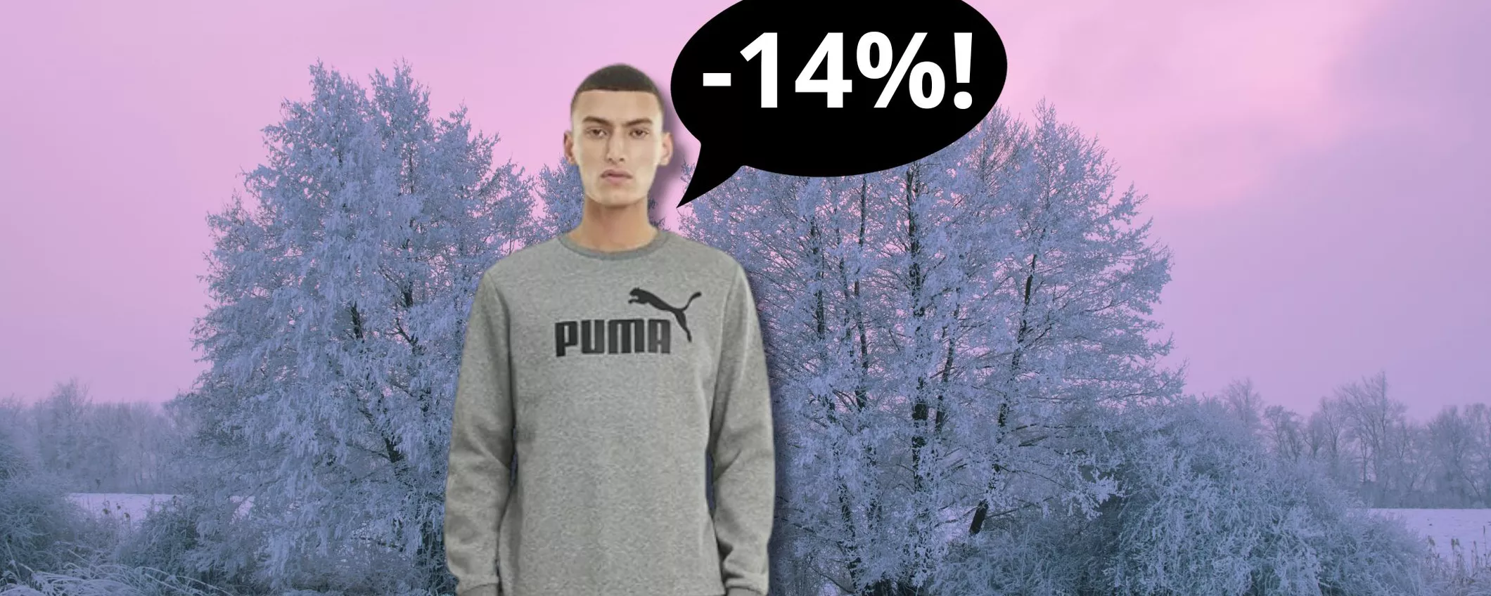 La splendida Felpa Puma girocollo color grigio è in OFFERTA: se hai questa taglia risparmi il 14%!