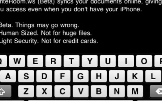 WriteRoom sbarca anche su piattaforma iPhone