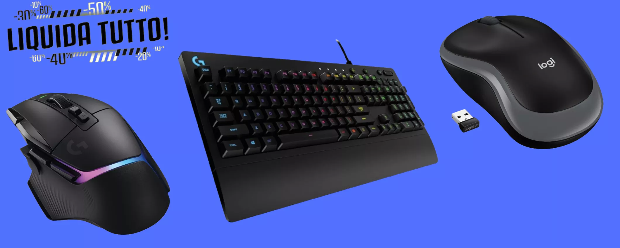 FUORITUTTO Logitech: tastiere e mouse a partire da 34€