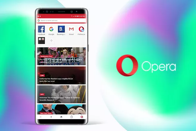 Opera Mini news feed