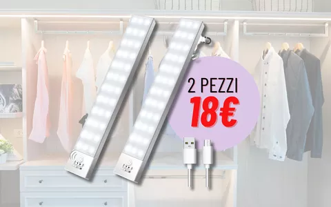 2 PEZZI di Luce Led per Armadio a soli 18€: scopri lo sconto e il coupon!