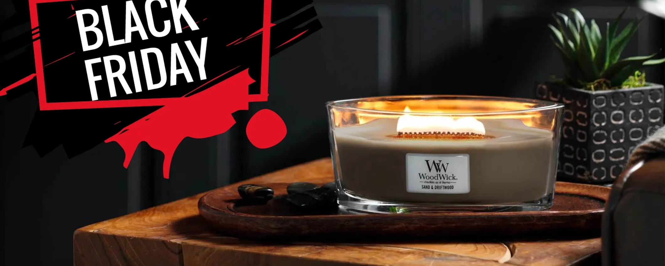 Fino a 50 ORE di profumo con la Candela Woodwick in MAXI SCONTO Black Friday