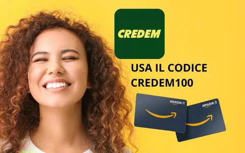 Apri Credem Link: ottieni 100€ su Amazon. Codice CREDEM100