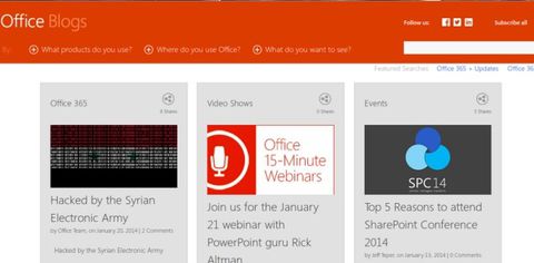 Defacing per il nuovo blog Office di Microsoft