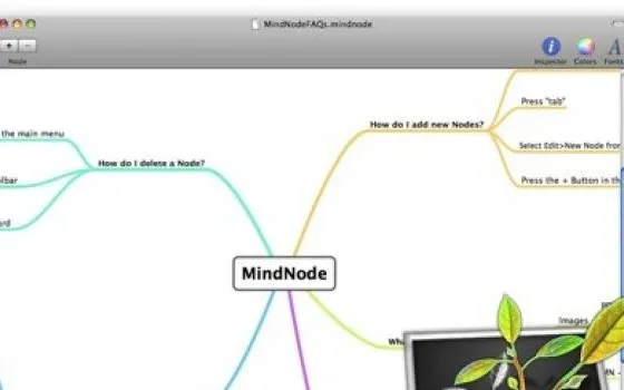 MindNode: costruire mappe mentali su Leopard