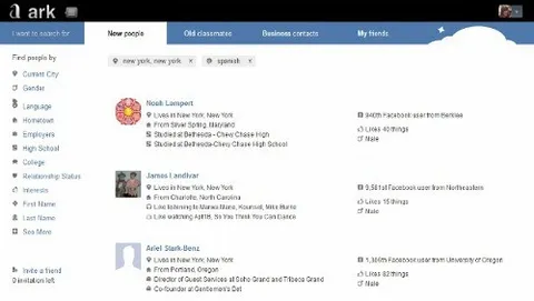 Ark, meglio di Facebook e Google per cercare le persone