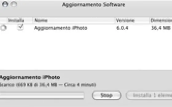 Aggiornamento iPhoto 6.0.4
