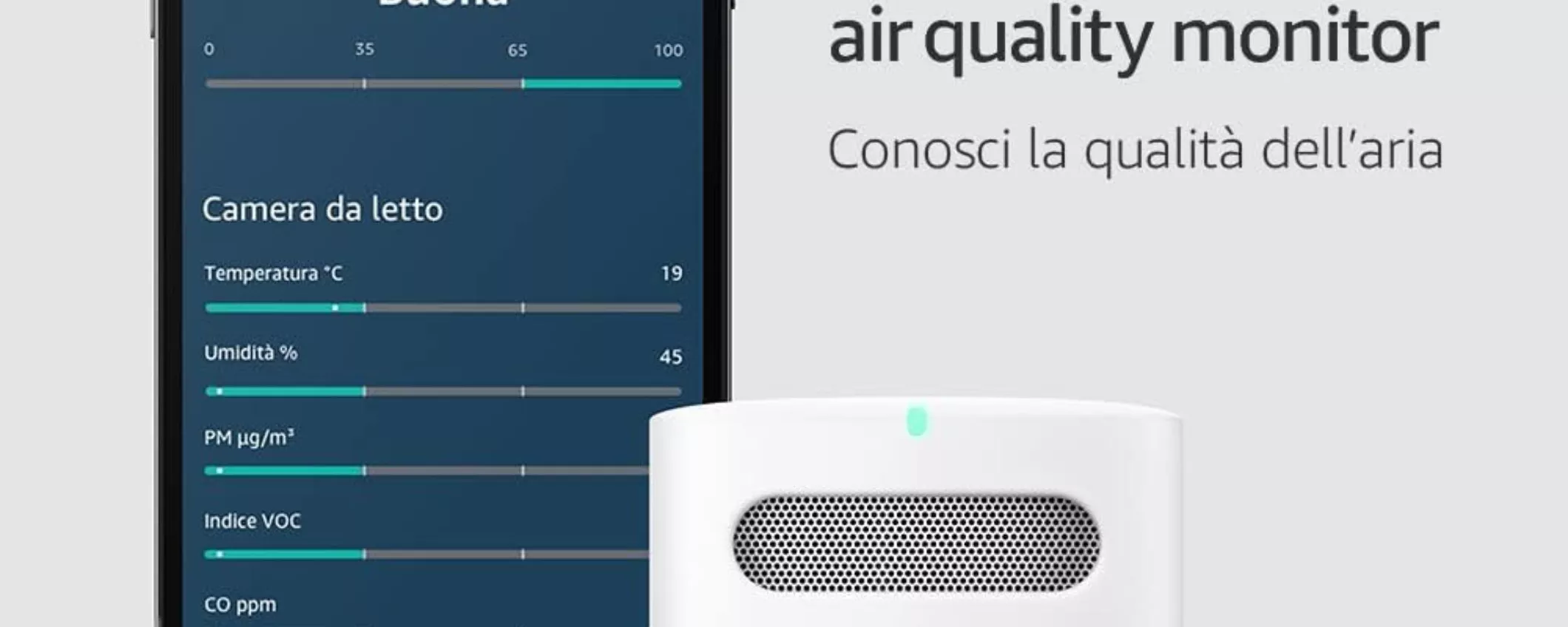 Amazon Smart Air Quality Monitor: Controlla la qualità dell'aria a soli 49€