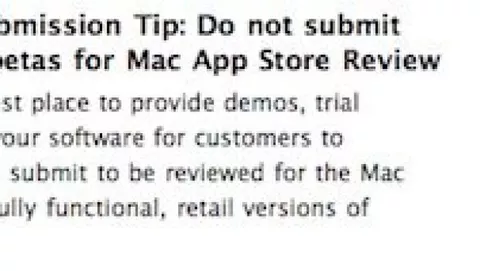 Mac App Store: beta e demo solo su siti Web