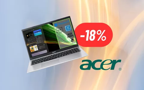Notebook Acer in SCONTO LAMPO su Amazon: perfetto per lavoro e uso web