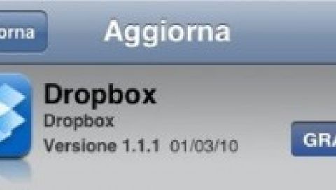 Dropbox per iPhone si aggiorna alla versione 1.1.1