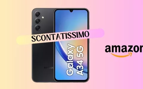 Samsung Galaxy A34 oggi a META' PREZZO su Amazon!