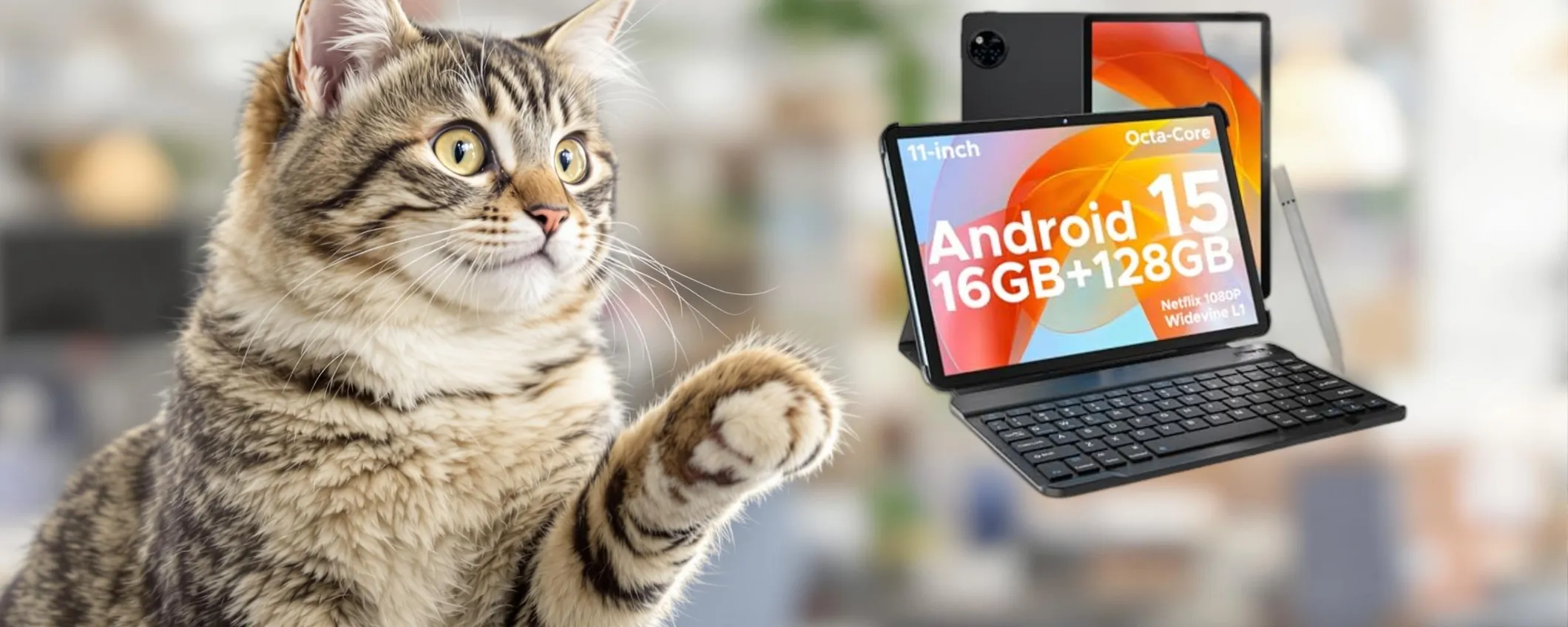 Doppio sconto sul Tablet con mouse, tastiera Bluetooth e custodia INCLUSE