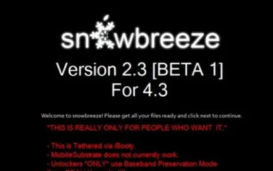 iOS 4.3: jailbreak su Windows con Sn0wbreeze 2.3