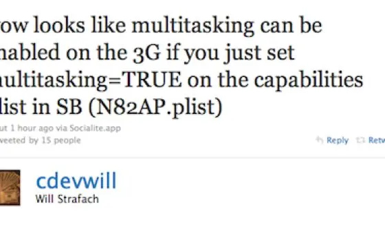 Il multitasking di OS 4.0 su iPhone 3G? Si potrebbe
