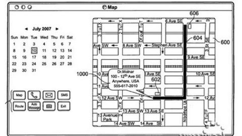 Apple brevetta l'integrazione delle mappe nei calendari