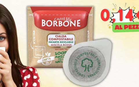 Caffè Borbone, il PREFERITO dagli italiani a 0,14€: fai la scorta con la confezione da 150