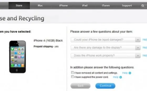 Apple lancia il servizio di riciclaggio in UK