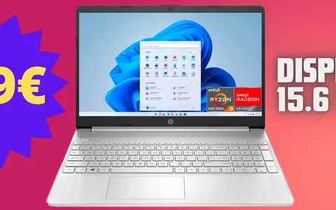 HP Laptop SVENDUTO a 399€: 15 pollici e processore AMD Ryzen