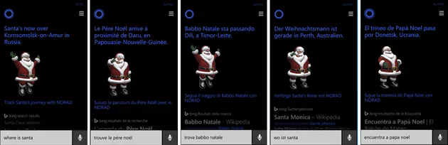 Cortana e Babbo Natale