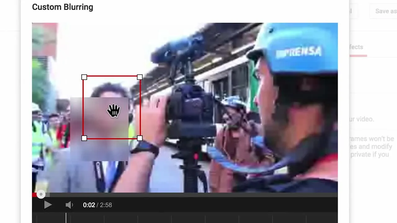 YouTube e la sfocatura personalizzata per i volti