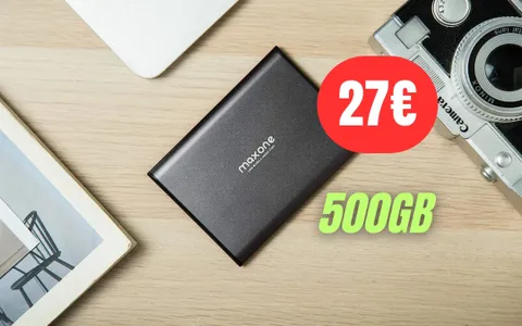 500GB di storage ovunque con questo hard disk esterno (-45%)