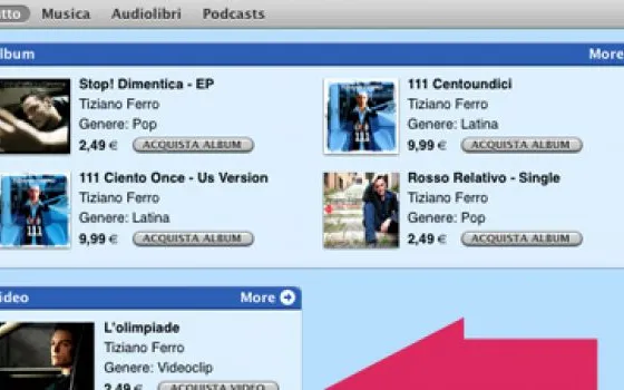 Esperimenti video su iTunes Music Store Italia?