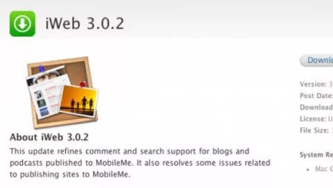 Apple rilascia iWeb 3.0.2