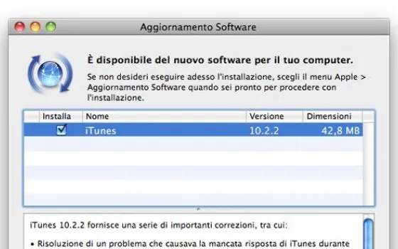 Apple rilascia iTunes 10.2.2