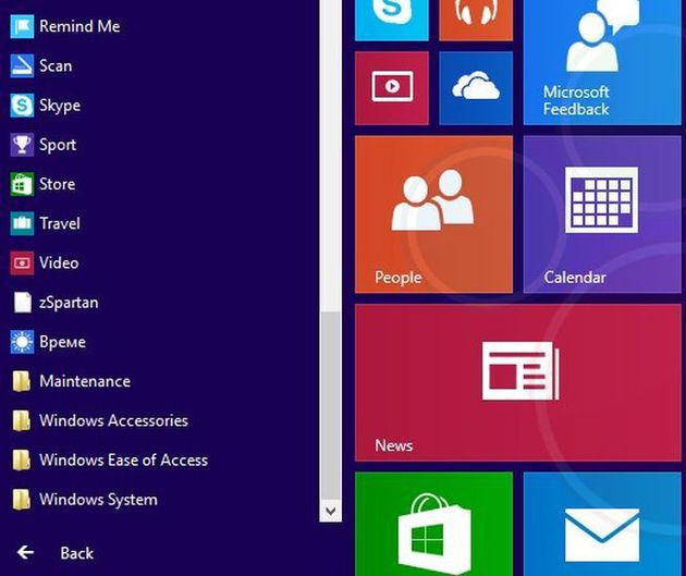 App zSpartan in Windows 9. È Internet Explorer 12?
