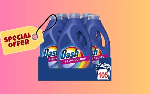 MAXI SCORTA di Detersivo per lavatrice DASH: 105 lavaggi con una SPESA MINIMA