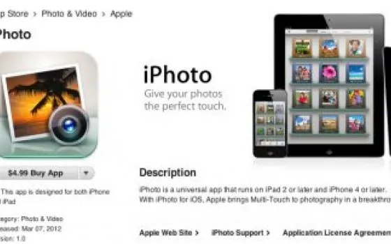 iPhoto per iOS già utilizzata da un milione di utenti
