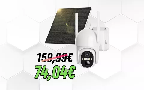MINIMO STORICO per la telecamera senza fili in DOPPIO SCONTO (74,04€)