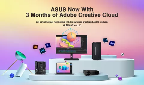 ASUS, offerta con Adobe per l'acquisto di prodotti selezionati
