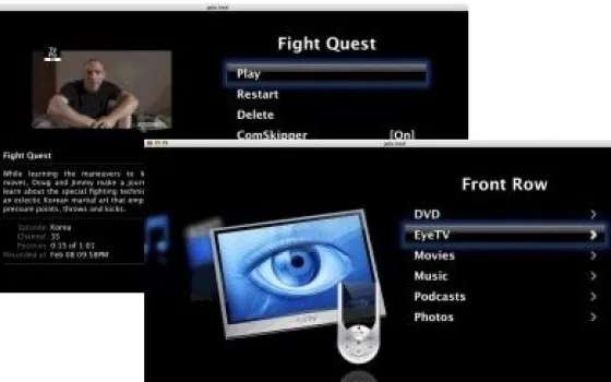 PyeTV: unire EyeTV con Front Row