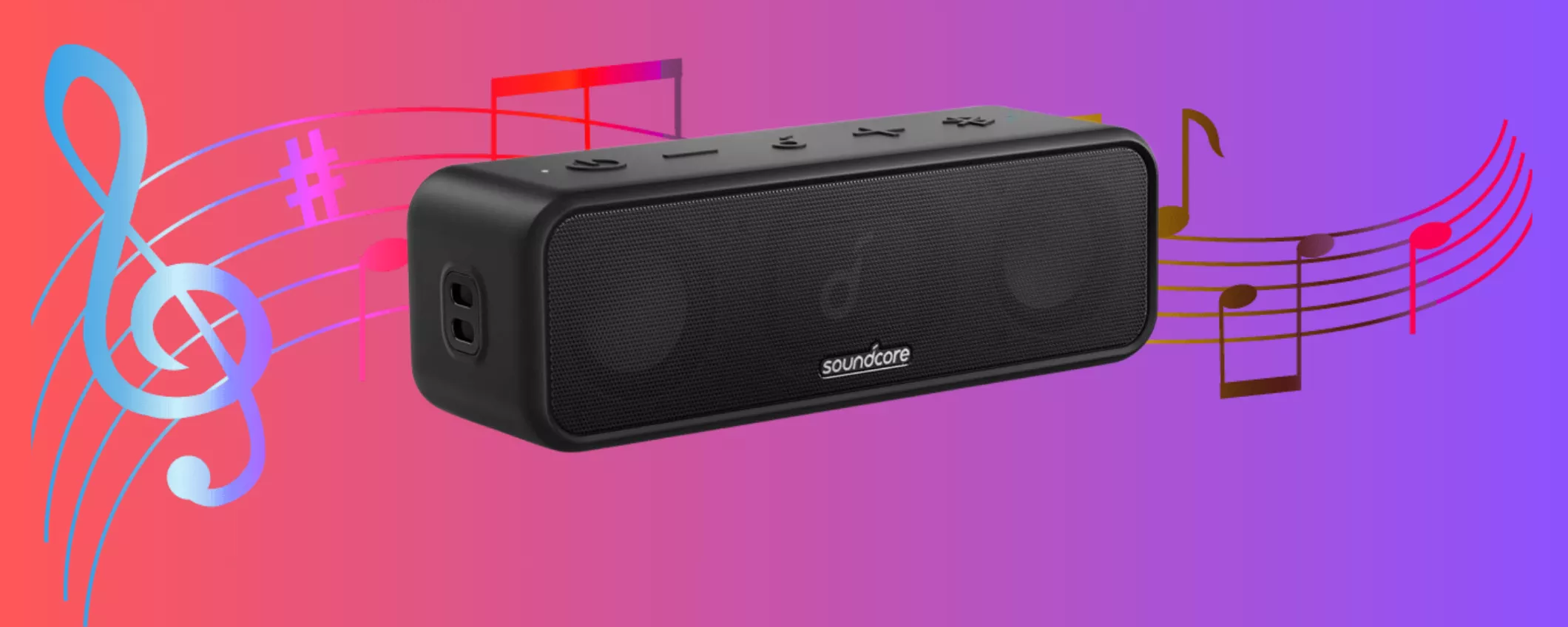 La tua musica OVUNQUE con la Cassa Bluetooth Soundcore in OFFERTA SPECIALE