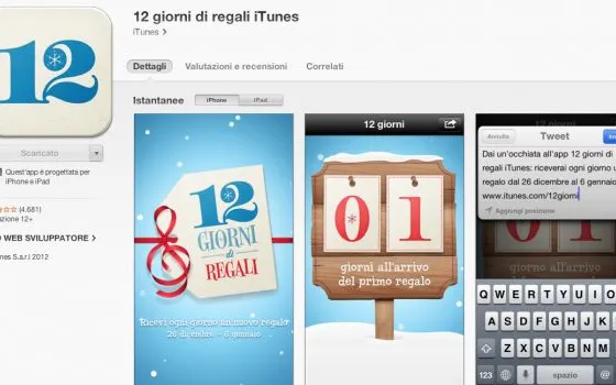 12 giorni di regali iTunes: anche quest'anno si ripete l'offerta Apple