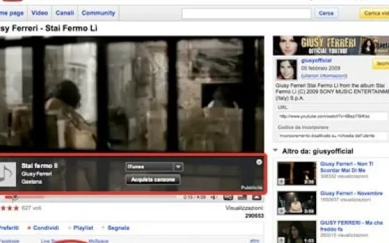 YouTube si integra con iTunes Store