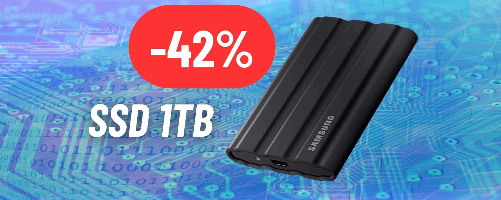 1TB di storage ovunque con l'SSD esterno Samsung al 42% di sconto