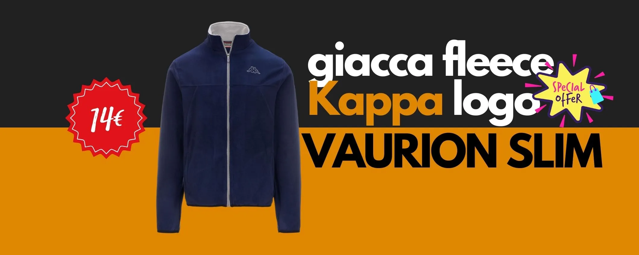 Giacca kappa arancione clearance