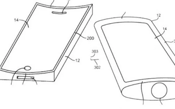 Apple brevetta l'iPhone curvo con feedback tattile e microfono laser