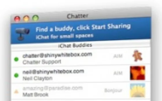 Chatter: condivisione schermo ai minimi termini