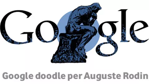 Auguste Rodin, un doodle per lo scultore francese