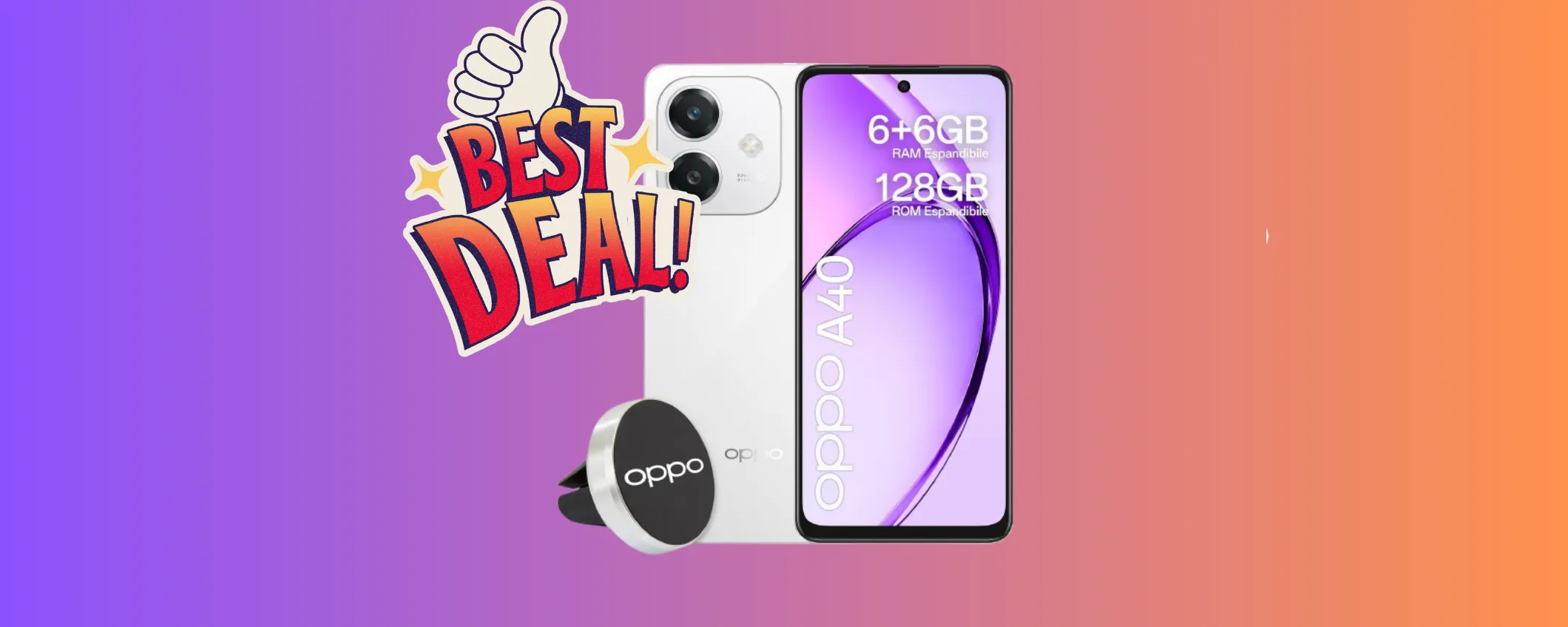 Tecnologia e stile a portata di mano: smartphone OPPO A40 in offerta imperdibile