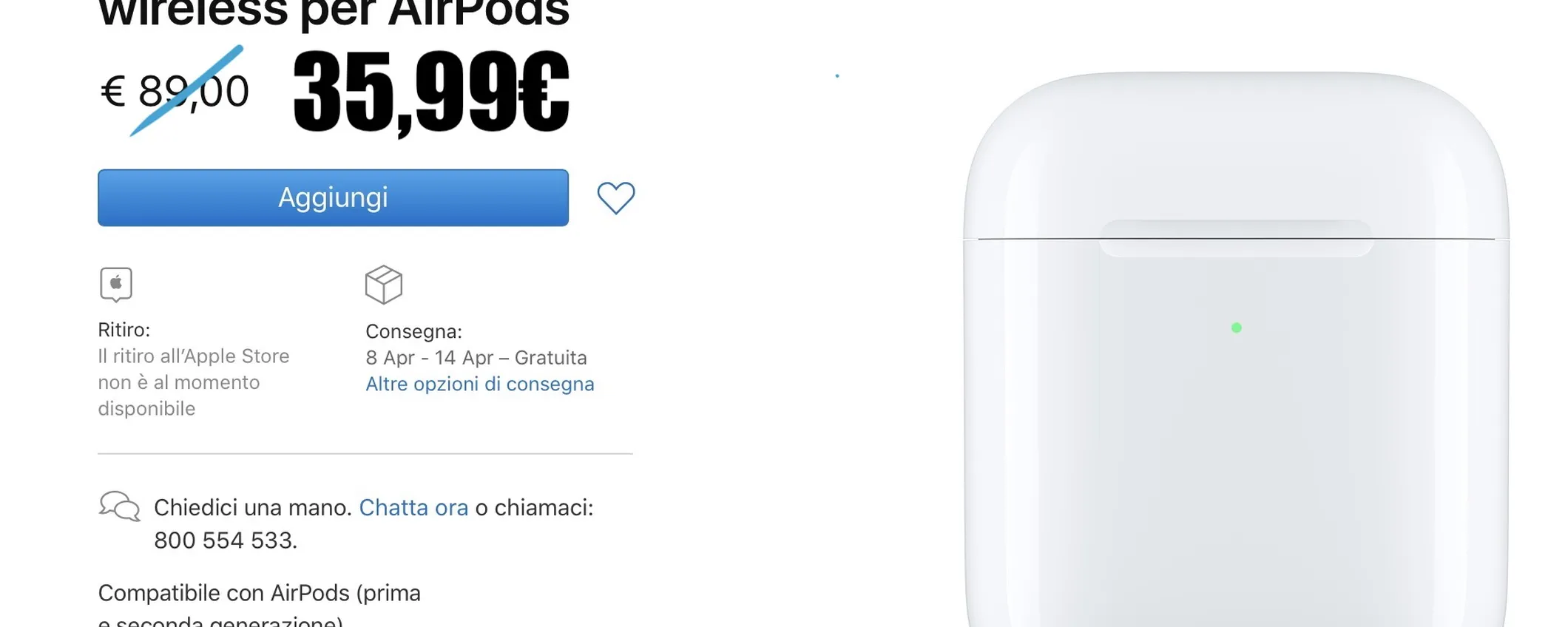 Custodia wireless per AirPods: l'alternativa costa la metà