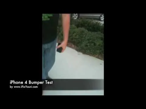 iPhone 4 w/ Bumper Drop Test by iFixYouri.com